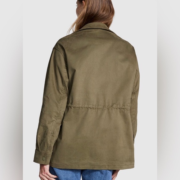 NWT PINK Victoria’s Secret Cargo Utility Jacket in Olive color. Large - Picture 2 of 6